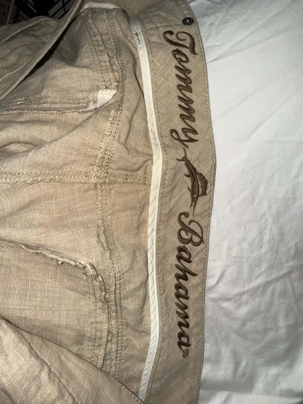 Tommy Bahama 100% Linen Beige Pants Size 42